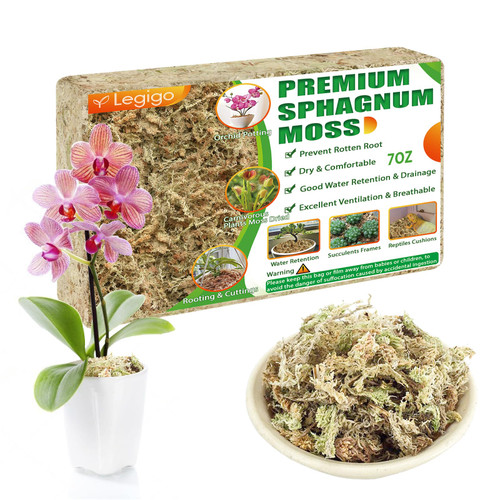 7OZ Premium Sphagnum Moss for Plants- 8QT Natural Succulent Carnivorous Plant Moss Dried, Long Fiber Orchid Moss for Orchid Repotting Succulent Sarracenia Potted Plants Gardening and Reptiles 7OZ Premium Sphagnum Moss for Plants- 8QT Natural Succulent Carnivorous Plant Moss Dried, Long Fiber Orchid Moss for Orchid Repotting Succulent Sarracenia Potted Plants Gardening and Reptiles