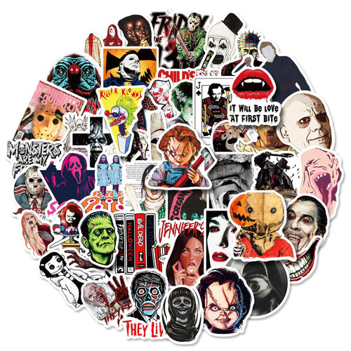 100 PCS Horror Stickers for Adults Horror Movie Stickers Waterproof Vinyl Halloween Stickers for Water Bottle Laptop Phone Pencil Case Bike Luggage Skateboards Decals 100 PCS Horror Stickers for Adults Horror Movie Stickers Waterproof Vinyl Halloween Stickers for Water Bottle Laptop Phone Pencil Case Bike Luggage Skateboards Decals
