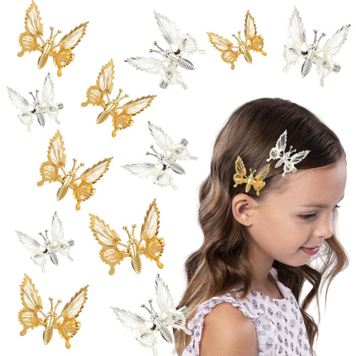 12 Pcs 3D Moving Butterfly Hair Clips for Women Metallic Hollow Butterfly HairPins Bride Wedding Head Pieces Hair Accessories Mini Cute Hair Barrettes for Girls (Gold+Silver) 12 Pcs 3D Moving Butterfly Hair Clips for Women Metallic Hollow Butterfly HairPins Bride Wedding Head Pieces Hair Accessories Mini Cute Hair Barrettes for Girls (Gold+Silver)