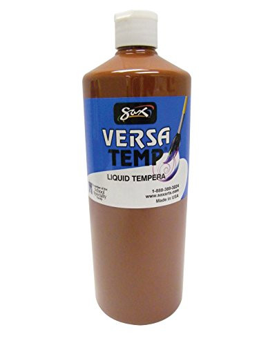 Sax Versatemp Heavy-Bodied Tempera Paint, Brown,Quart