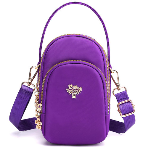 Small Crossbody Bags Purses for Women, Mini Handbag Shoulder Crossbody Bag Cell Phone Purse for Women and Men (Violet)