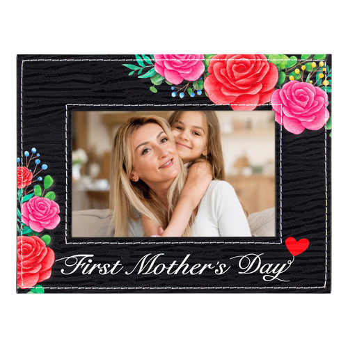 First Mothers Day Picture Frame - 1st Mother's Day Gifts - First Mothers Day Gift for New Mom,New Parents,Mom to be,New Baby,Newborn (rose)