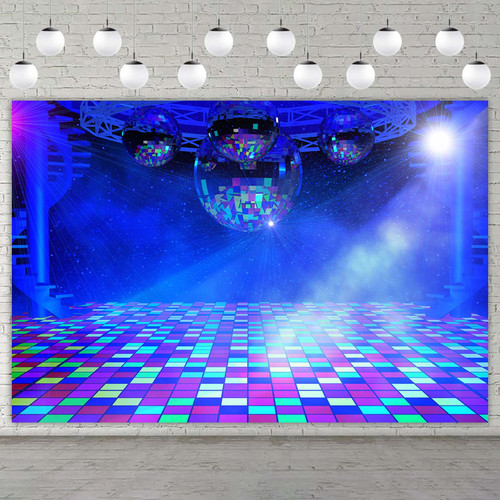 70s Disco Party Banner Backdrop Retro Disco Ball Theme Decorations Decor for 70's Night Club Neon Dance Party 1970s Disco Fever Party 1st Birthday Party Supplies Photo Booth Props Favors Background