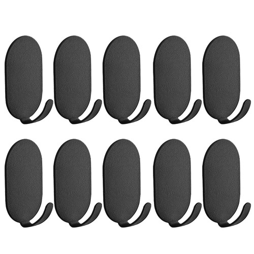 Adhesive Hooks for Hanging, Sticky Self Adhesive Hanger Stainless Steel Hooks for Hanging Heavy Duty Hooks Metal Hooks Coat Hooks Towel Hook Key Holder Wall Hook Utility Hooks,10 Pack (Black) Adhesive Hooks for Hanging, Sticky Self Adhesive Hanger Stainless Steel Hooks for Hanging Heavy Duty Hooks Metal Hooks Coat Hooks Towel Hook Key Holder Wall Hook Utility Hooks,10 Pack (Black)