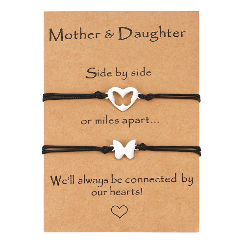 Mother Daughter Bracelets Set for 2, Mother Daughter Gift Mom and Daughter Butterfly Matching Bracelets Jewelry Mothers Day Valentines Gifts for Mom Daughter Birthday Women Present Mother Daughter Bracelets Set for 2, Mother Daughter Gift Mom and Daughter Butterfly Matching Bracelets Jewelry Mothers Day Valentines Gifts for Mom Daughter Birthday Women Present