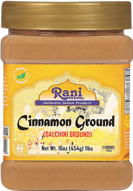Rani Cinnamon Powder (Ground) Spice 16oz (1lb) 454g PET Jar ~ All Natural | Salt-Free | Vegan | No Colors | Gluten Friendly | NON-GMO | Kosher Rani Cinnamon Powder (Ground) Spice 16oz (1lb) 454g PET Jar ~ All Natural | Salt-Free | Vegan | No Colors | Gluten Friendly | NON-GMO | Kosher