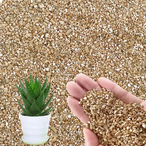 2.1qt Organic Vermiculite Bulk Horticultural Vermiculite for Plants Soil Conditioner Additive for Potted Plants Hydroponic Succulent Orchid Gardening Houseplants Potting Mix Seed Starting Seedlings