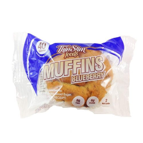 40 Calorie Low Carb Blueberry Muffins - Keto-Friendly 4 Pack