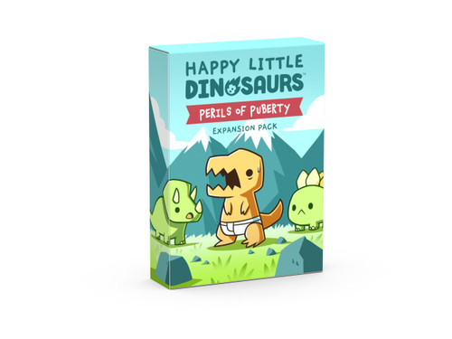 : Happy Little Dinosaurs Perils of Puberty Expansion Card Game - Dodge Disasters! Ages 8+, 2-4 Players