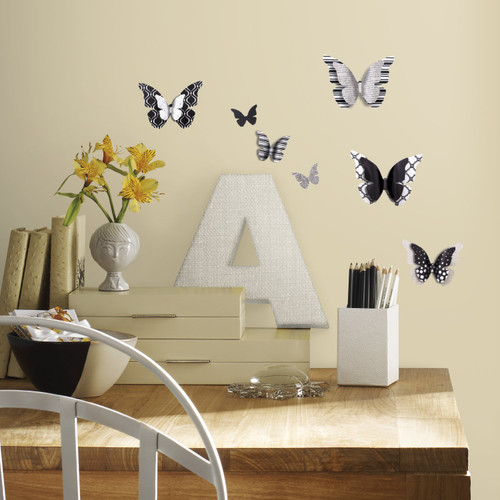 RMK2996SCS 3D Butterflies Peel and Stick Wall Decals
