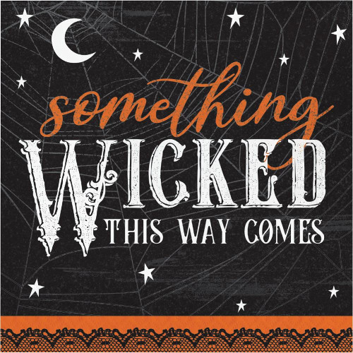 Wicked Halloween Party Napkins - 32 Count | 2 packs of 16CT Lunch Napkins | Wicked Webs Design, 6.5" x 6.5"