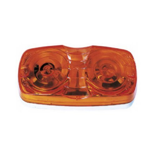 PM V138A Amber Rectangular 2 Bulb Clearance Marker Light