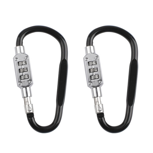 2Pcs Small Resettable 3 Dial Digit Combination Password Code Lock Padlock for Suitcase Luggage Travel Baggage Backpack,Black