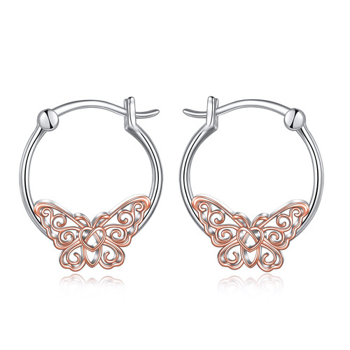 Butterfly Hoop Earrings for Women 925 Sterling Silver Animal Huggie Hoop Earrings Jewelry Gifts for Girls Sensitive Ears Butterfly Hoop Earrings for Women 925 Sterling Silver Animal Huggie Hoop Earrings Jewelry Gifts for Girls Sensitive Ears