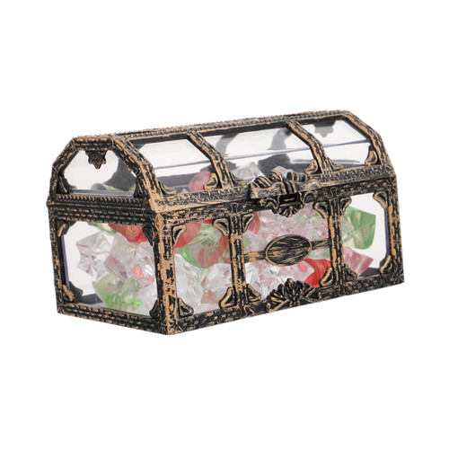 1 Set Pirate Chest Acrylic Diamond Gems Multicolored Beads Children Toys Jewelry Playset Kid Toy Acrylic Pirate Diamonds Gemstone Toy Pirate Treasure Chest Acrylic Gems Toys