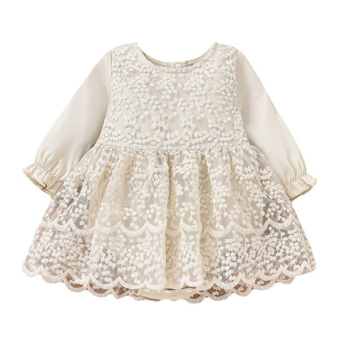 Baby Girl Lace Romper Dress Newborn Long Sleeve Lace Floral Tutu Dress Toddler Girls Boho Lace Bodysuit Tutu Dress Birthday Pageant Party Outfits Spring Fall Clothes Beige-Ruffle 6-9 Months Baby Girl Lace Romper Dress Newborn Long Sleeve Lace Floral Tutu Dress Toddler Girls Boho Lace Bodysuit Tutu Dress Birthday Pageant Party Outfits Spring Fall Clothes Beige-Ruffle 6-9 Months