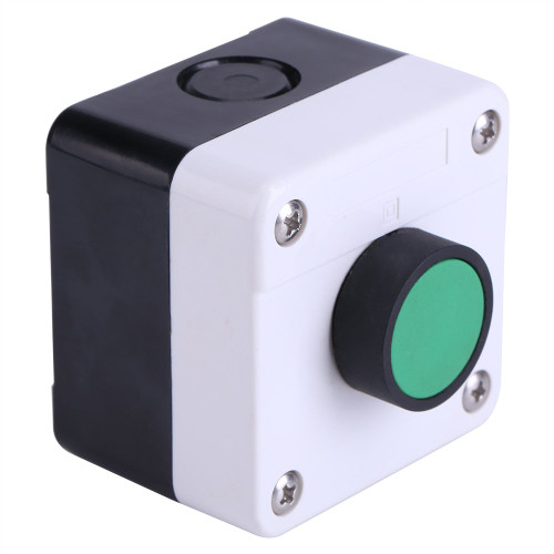 Doorbell, Box One Button Control, Weatherproof Push Button Green Switch for Gate Opener