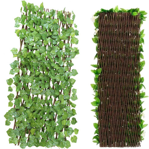 Expandable Faux Privacy Fence, Artificial Ivy Privacy Fence Screen Expandable Fence Privacy Screen, Artificial Hedges Fence and Faux Ivy Vine Leaf Decoration for Outdoor Garden Decor (1 Pcs, ivy leaf) Expandable Faux Privacy Fence, Artificial Ivy Privacy Fence Screen Expandable Fence Privacy Screen, Artificial Hedges Fence and Faux Ivy Vine Leaf Decoration for Outdoor Garden Decor (1 Pcs, ivy leaf)