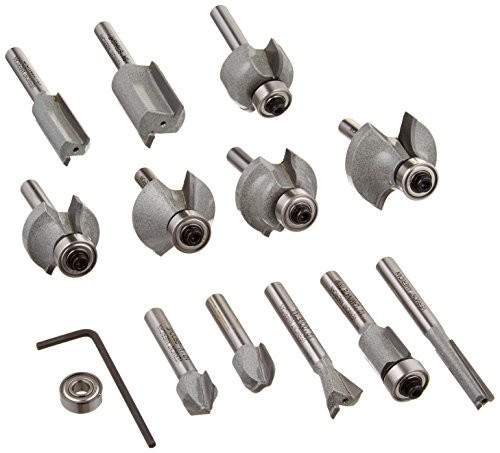Vermont American 23002 VA Carbide Router Bit Set, 12-Piece