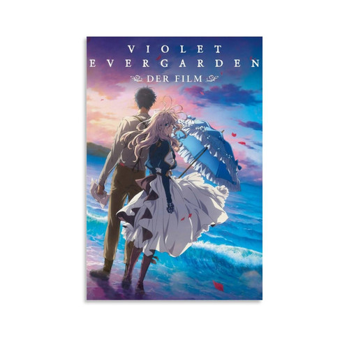 Violet Evergarden Anime Poster Canvas Wall Art Picture Print Modern Family Bedroom Decor Posters For Room Aesthetic 12x18inch(30x45cm)