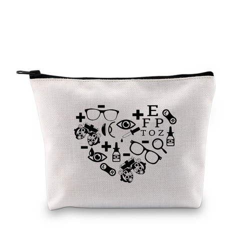 Funny Ophthalmologist Gifts Eye Doctor Graduation Gift Optometrist Cosmetic Bag Eyeglass Pouch With Zipper