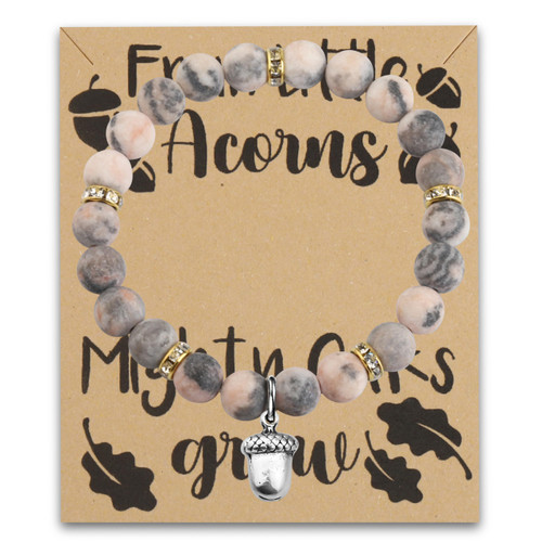 Teacher Bracelet Teacher Appreciation Gift Thank You Gift For Teacher From Little Acorns Mighty Oaks Grow Acorn Jewelry Teachers Day Gift (acorn)