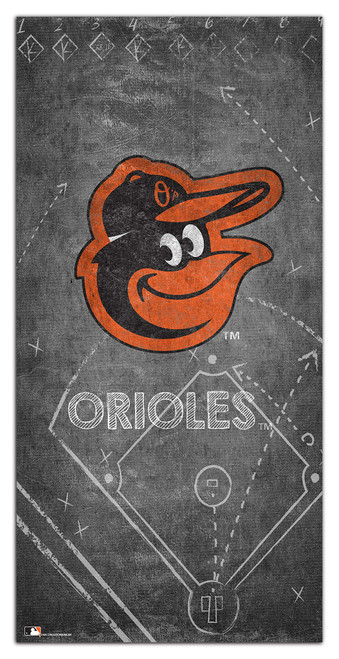 MLB Baltimore Orioles Unisex Baltimore Orioles Chalk Playbook Sign, Team Color, 6 x 12
