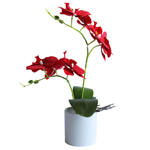 Orchids Artificial Flowers with Vase Orchid Arrangement with Vase Artificial Orchid Plant Faux Orchid Artificial Orchids for Home Decor Red Orchids Artificial Flowers with Vase Orchid Arrangement with Vase Artificial Orchid Plant Faux Orchid Artificial Orchids for Home Decor Red