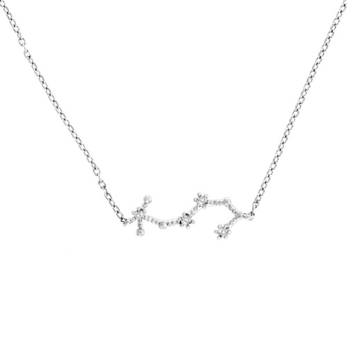 14K White Gold Plated Astrology Constellation Horoscope Zodiac Necklace 16-18" - Scorpio 14K White Gold Plated Astrology Constellation Horoscope Zodiac Necklace 16-18" - Scorpio