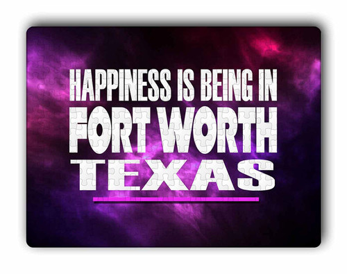 - Happiness is Being in Fort Worth Texas - Jigsaw Puzzle 252 pcs, Desy86