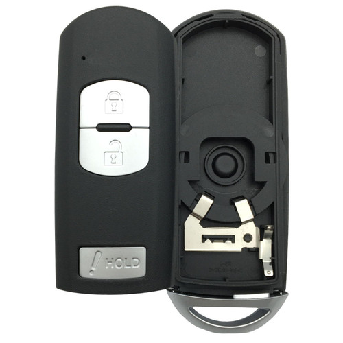 Replacement Keyless Entry Remote Smart Key Fob Shell Case Fit for Mazda 3 CX-3 CX-5 WAZSKE13D01 662F-SKE13D01 Key Fob Cover (3 Buttons)