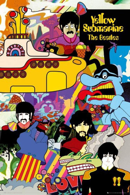 The Beatles - Yellow Submarine Poster 24 x 36in