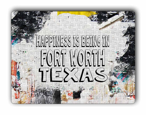 - Happiness is Being in Fort Worth Texas - Jigsaw Puzzle 252 pcs, DesC90
