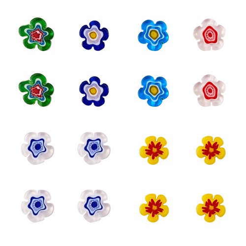 35 Pcs Handmade Flower Millefiori Glass Lampwork Beads Plum Blossom Crystal Bead Spacer for Jewelry Making DIY Findings 35 Pcs Handmade Flower Millefiori Glass Lampwork Beads Plum Blossom Crystal Bead Spacer for Jewelry Making DIY Findings