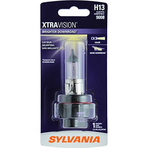 SYLVANIA - H13 XtraVision- High Performance Halogen Headlight Bulb, High Beam, Low Beam and Fog Replacement Bulb (Contains 1 Bulb) SYLVANIA - H13 XtraVision- High Performance Halogen Headlight Bulb, High Beam, Low Beam and Fog Replacement Bulb (Contains 1 Bulb)