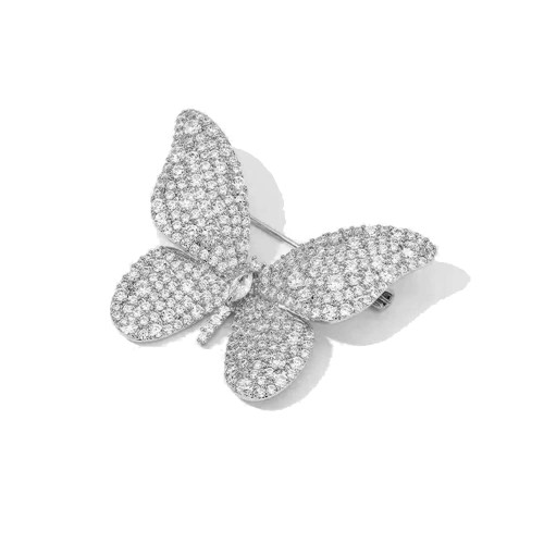 Luxury Butterfly Full CZ Brooches Pins Sparkly Crystal Animal Brooch Classic for Wedding Party Dance Banquet for Women Ladies Dainty Elegant Beautiful Girls Minimalist Lapel Pins Dress Suit Ceremony Clothes Accessories Jewelry Mother's Day Valentine'
