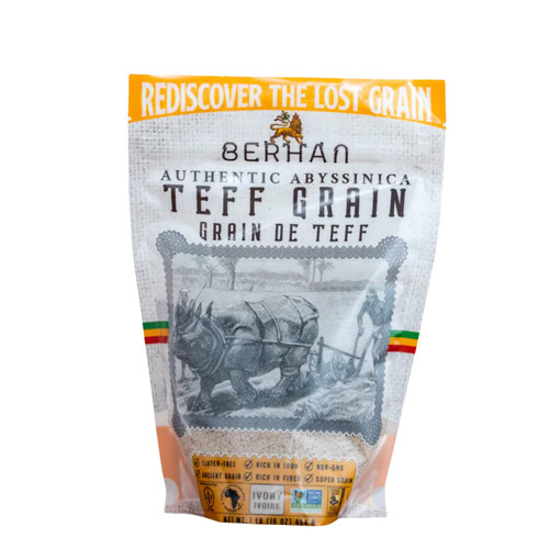 Ivory teff Grain -1 Lbs. - Gluten Free Enrich with Iron Non Gmo Teff Grain - Perfect for Baking and Cooking - Ethiopian Teff Grain (Ivory teff Grain)