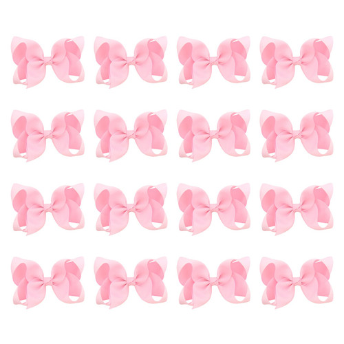 16 PCS 4" Hand-made Hair Bow Grosgrain Ribbon Solid Color Hair Bow Alligator Clips Hair Accessories for Little Teen Toddler Girls -Pink 16 PCS 4" Hand-made Hair Bow Grosgrain Ribbon Solid Color Hair Bow Alligator Clips Hair Accessories for Little Teen Toddler Girls -Pink