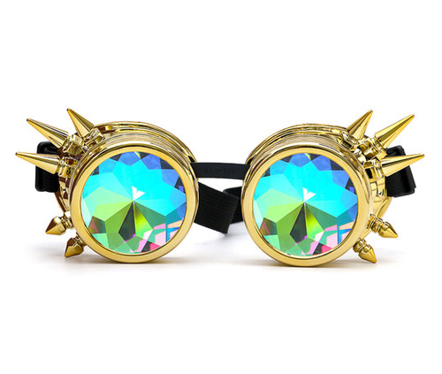 PDTXCLS HOMIEBUDS Aeiniweraabbcc Festivals Rave Kaleidoscope Goggles Rainbow Prims Diffraction Crystal