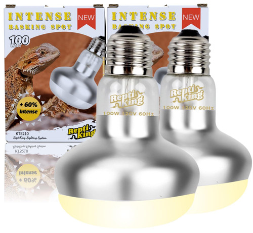 Basking Light for Reptiles, 2-Pack 100W Upgraded Intense Basking Spot, Reptile Basking Bulb Light, UVA Heat Lamp Bulb for Bearded Dragon Turtle Chicken