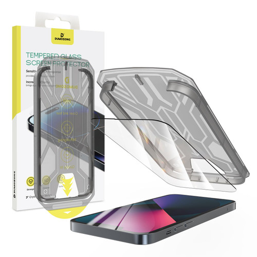 for iPhone 14 Screen Protector, 6.1'' 9H Hardness Tempered Glass Screen Protector iPhone 13 with Easy Installation Frame [Military Shatterproof Protection] [HD Clear]