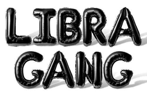 Letter Balloons - LIBRA GANG 16" Inch Alphabet Letters Foil Mylar Balloon September or October Birthday Party Balloon Banner (Black)
