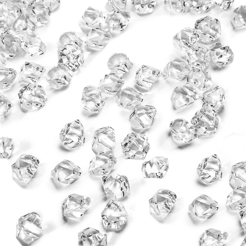 1050PCS Fake Ice Rocks, Acrylic Crushed Ice Crystals Clear Gems Plastic Diamonds for Vase Fillers Party Table Scatters Wedding Decor Photography Props