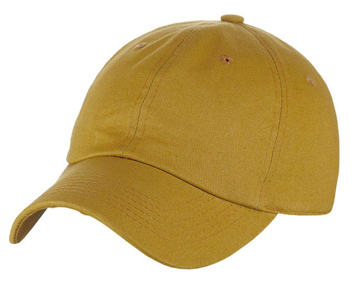 Unisex Classic Blank Low Profile Cotton Unconstructed Baseball Cap Dad Hat Mustard