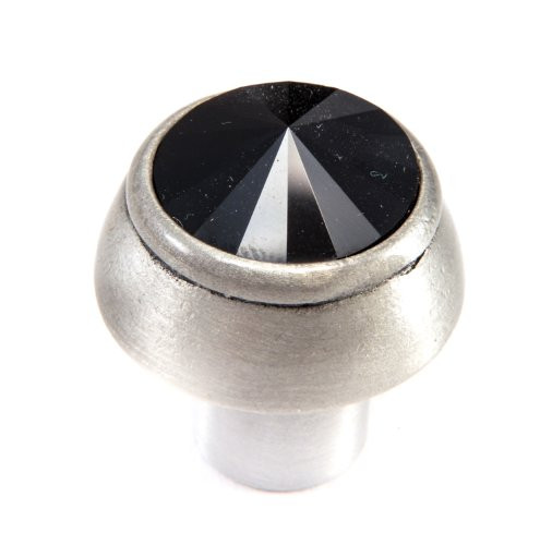 Carpe Diem Hardware 877-11J Caché Knob with Swarovski Crystals, 1-1/4-Inch, Satin