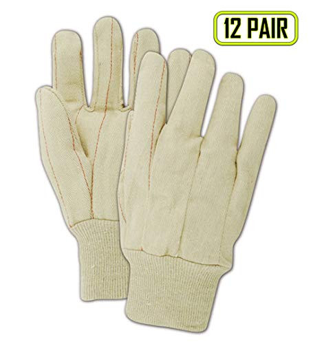 Magid Glove & Safety 94K Magid MultiMaster 18 oz. Clute Pattern Double Palm Gloves, Men's (Fits Large), Natural, Men's (Fits Large) (Pack of 12)