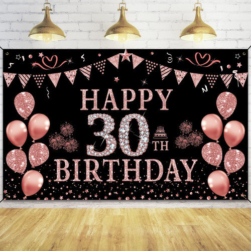 Rose Gold 30th Birthday Backdrop 30 Year Old Birthday Decorations for Women 5.9 X 3.6 Fts Happy Birthday Party Suppiles Photography Supplies Background Happy 30th Birthday Banner Rose Gold 30th Birthday Backdrop 30 Year Old Birthday Decorations for Women 5.9 X 3.6 Fts Happy Birthday Party Suppiles Photography Supplies Background Happy 30th Birthday Banner