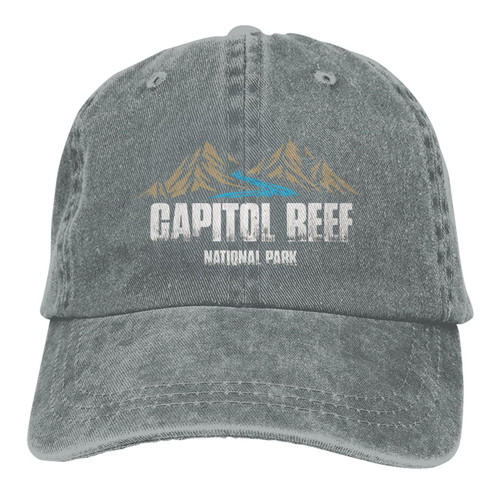 Womens Baseball Hats Hiking Outdoor Caps for Mens Pickleball Hat Trendy Capitol Reef National Park Sports Caps Gray