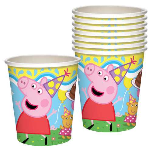 Officially Licensed Peppa Pig Paper Cups 16ct - 9oz Peppa Pig Cups for Kids - Peppa Pig Birthday Party Cups - Peppa Pig Party Supplies - Peppa Pig Birthday Party Supplies