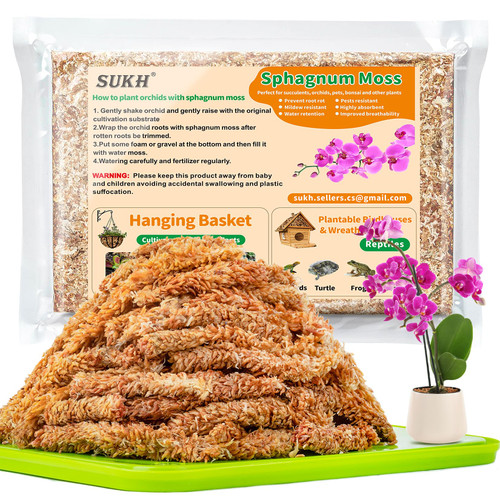 7oz Sphagnum Moss for Plants - Sphagnum Peat Moss Natural Premium Long Fibered Chile Dried Moss Potting Mix for Orchids Succulent Carnivorous Potted Plant Reptiles Medium Sarracenia 7oz Sphagnum Moss for Plants - Sphagnum Peat Moss Natural Premium Long Fibered Chile Dried Moss Potting Mix for Orchids Succulent Carnivorous Potted Plant Reptiles Medium Sarracenia